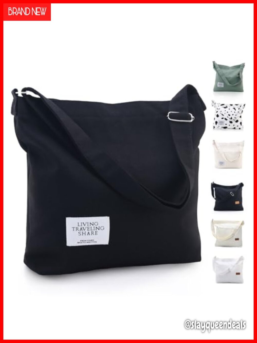 Canvas Tote Bag for Women Crossbody Shoulder Travel Beach